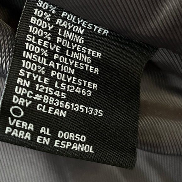 London Fog Vintage Style Mens Black Lined Coat With Button Closure Large - Picture 10 of 10